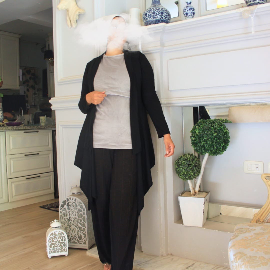 Cotton Breastfeeding Shirt - بدي رضاعه قطن كت