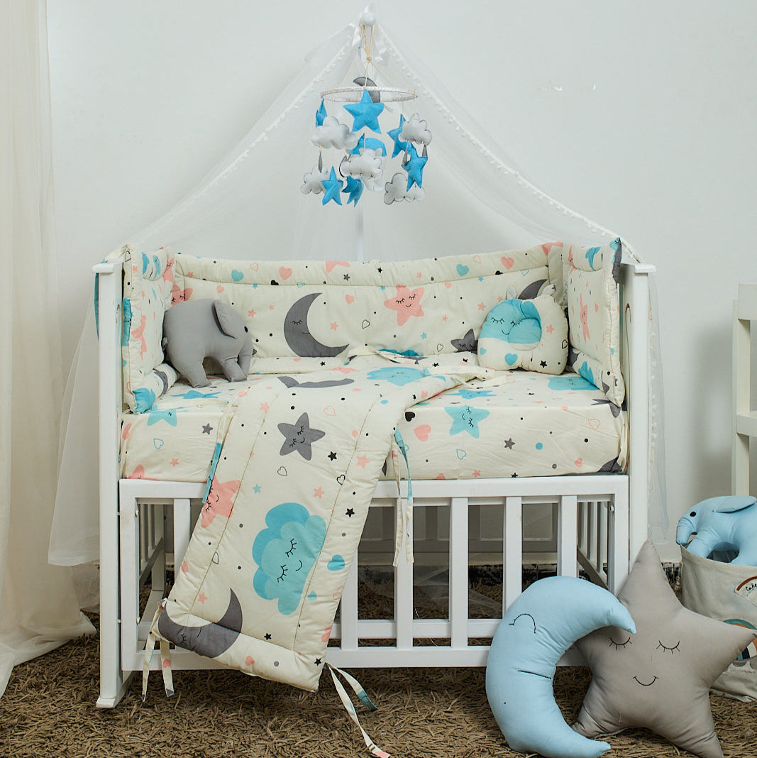 mosquito Net - ناموسيه سرير البيبي كامله العمود مع الناموسيه