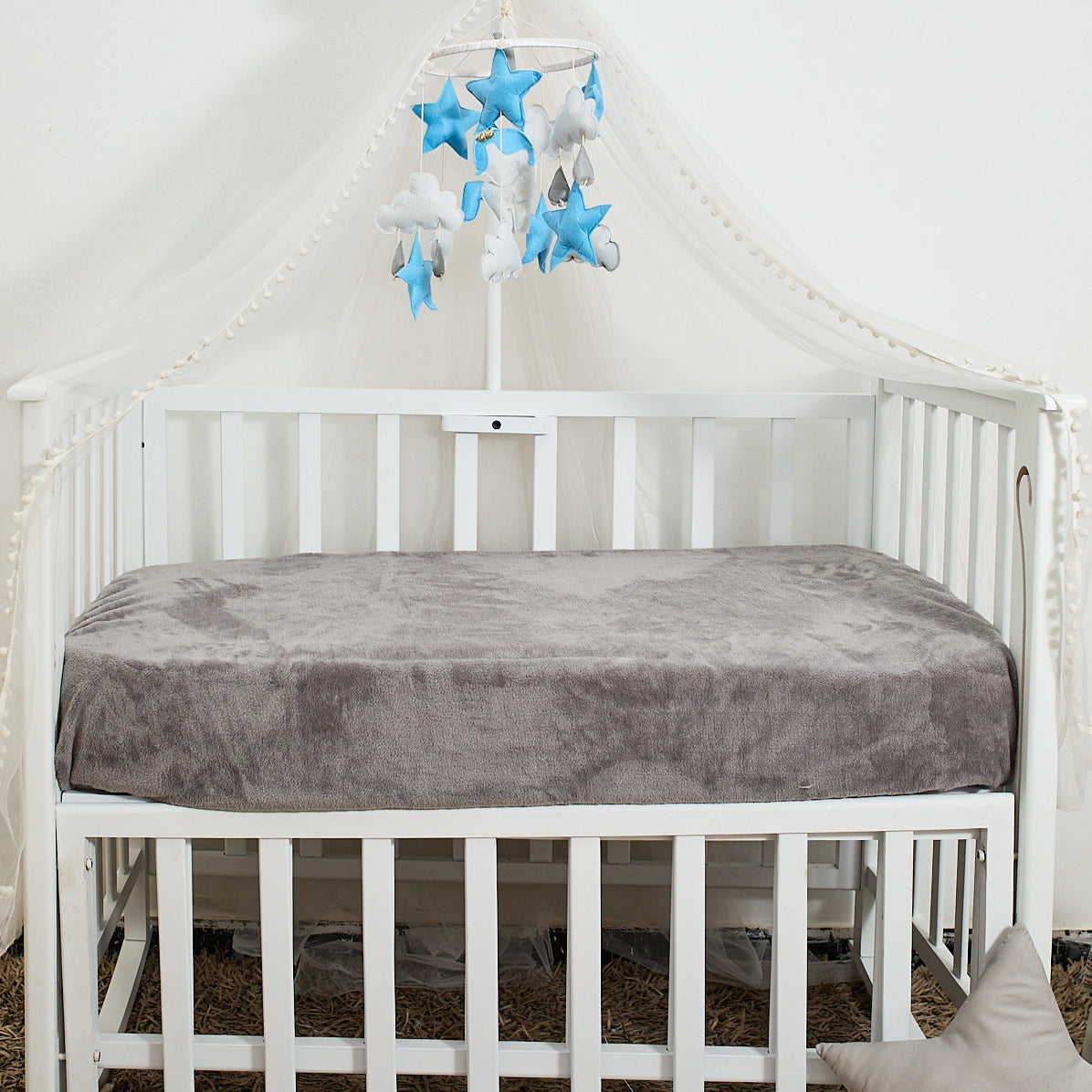 Crib Fitted Fleece - دفايه سرير بيبي استك