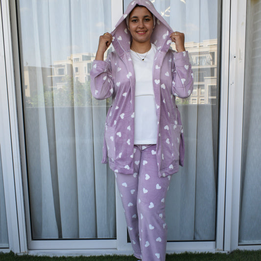Winter- Mom Pajama And Shirt Big Hearts