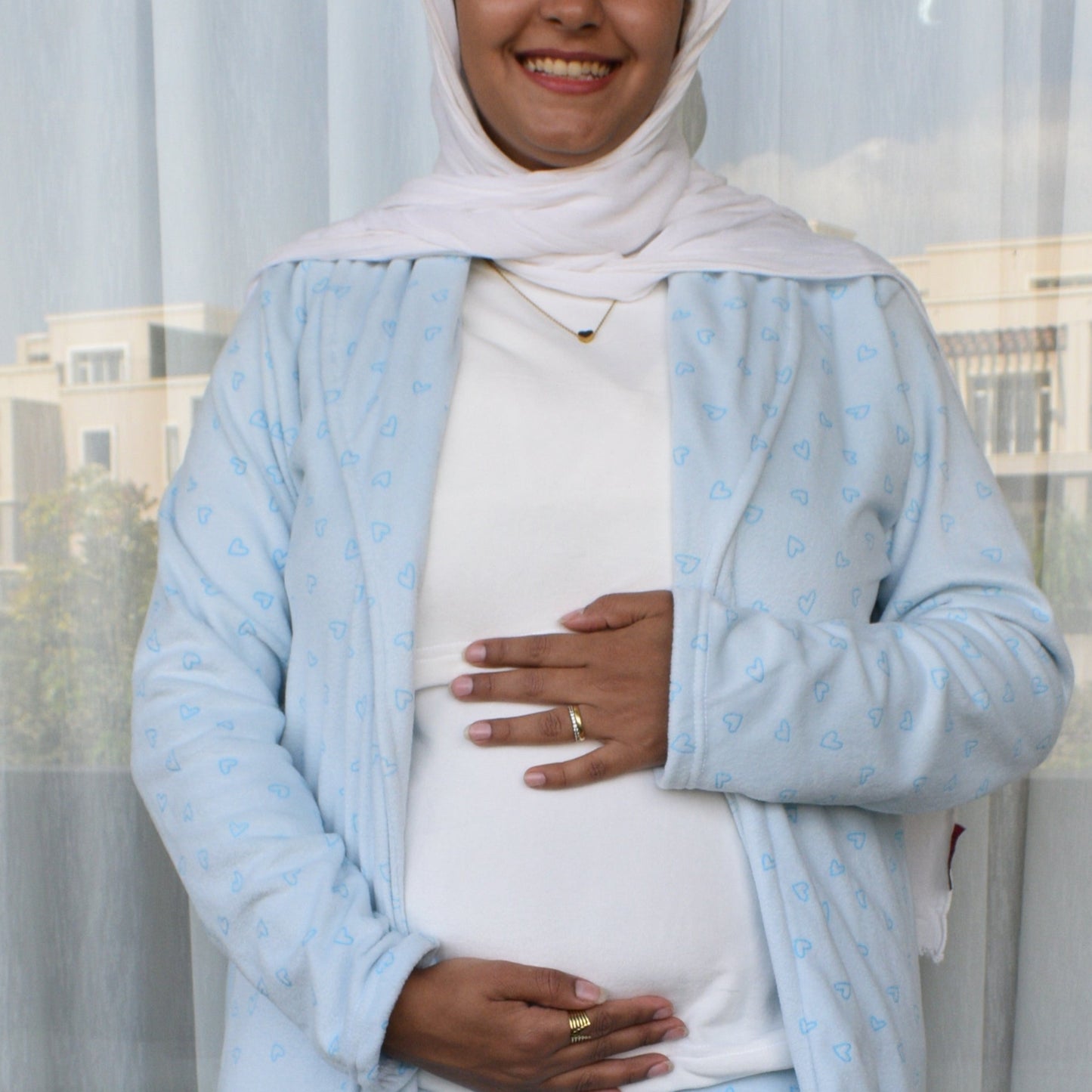 Winter- Mom Pajama And Shirt Small Hearts