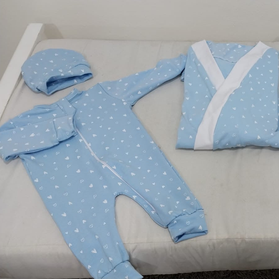 Matching Mom & Baby Pajama -  بيجامه المستشفي للام والبيبي قطن قلوب